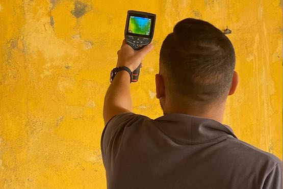 Detección de fugas de agua con cámara termografica / termovisión en Cadíz